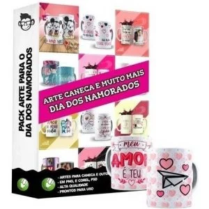 Pacote Artes Sublimação Dia Dos Namorados 2.0 Editável Corel