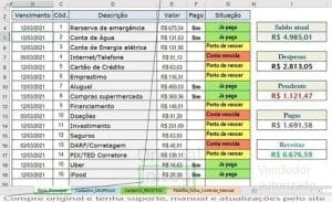 Planilha Financeira Simples Controle Receitas E Despesas