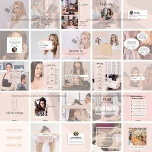 25 Artes Mídias Sociais Salão De Beleza Editável Canva