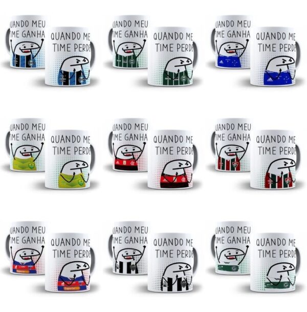 26 Artes Caneca Flork Bento Torcedor Futebol Sublimação