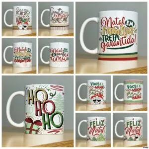 27 Artes para Caneca Natal Flork Arquivo em Jpg