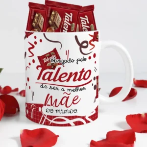28 Designs Editáveis para Caneca: Dia das Mães com Chocolate