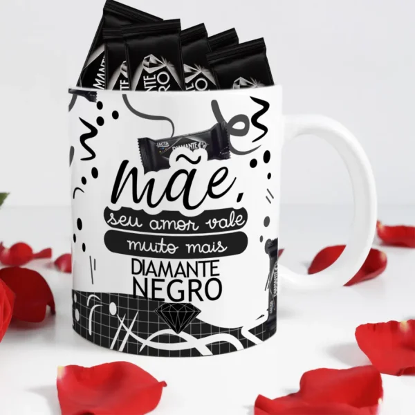 28 Designs Editáveis para Caneca: Dia das Mães com Chocolate