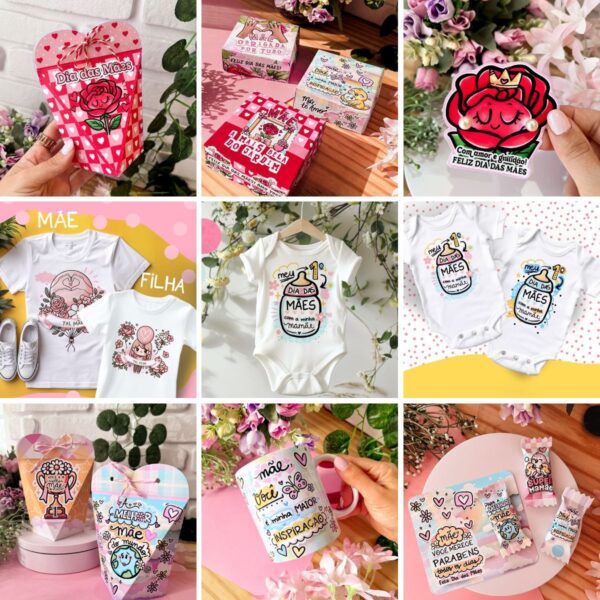 Coleção Dia das Mães 2024 Artes para Produtos Personalizados - Imagem 7