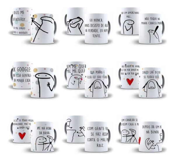 30 Artes Caneca Flork Sublimação Editável Em Corel Draw