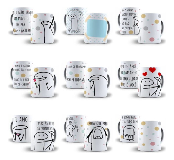 30 Artes Caneca Flork Sublimação Editável Em Corel Draw