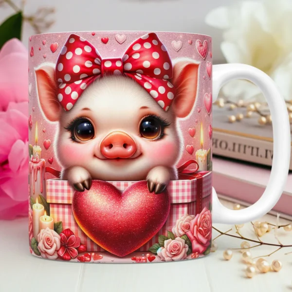 30 Artes Exclusivas para Caneca de Namorados 3D Pets