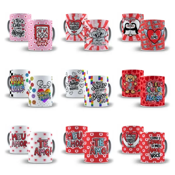 30 Designs de Caneca e Tubolata para Dia dos Namorados