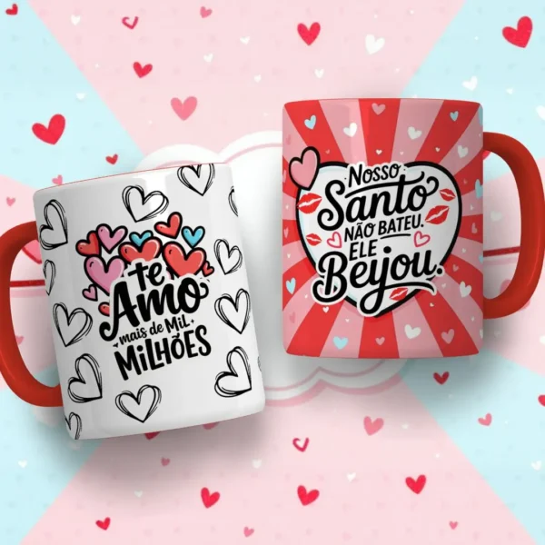 30 Designs de Caneca e Tubolata para Dia dos Namorados