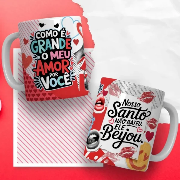 30 Designs de Caneca e Tubolata para Dia dos Namorados