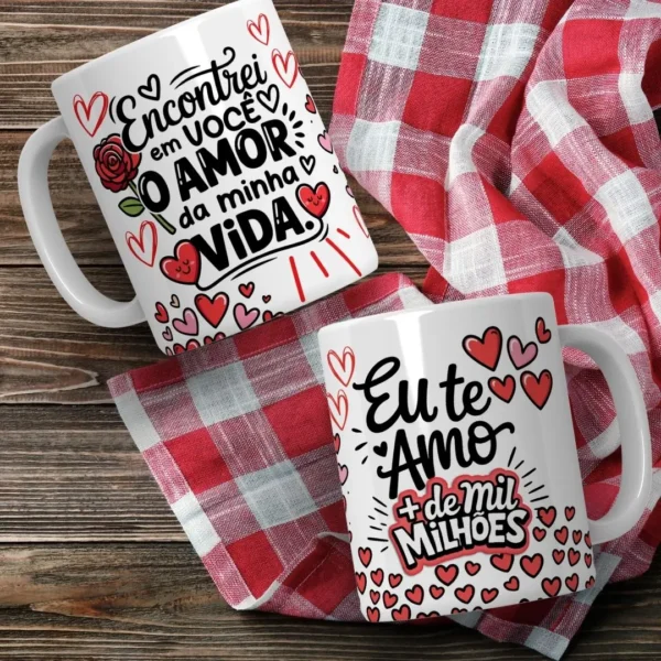 30 Designs de Caneca e Tubolata para Dia dos Namorados
