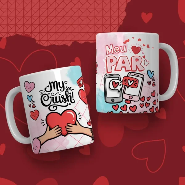 30 Designs de Caneca e Tubolata para Dia dos Namorados