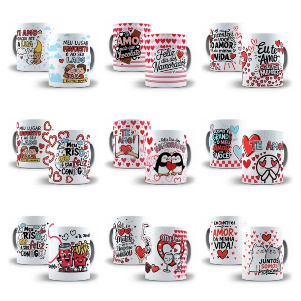 30 Designs de Caneca e Tubolata para Dia dos Namorados