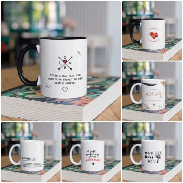 31 Designs de Canecas para Dia dos Namorados em JPG