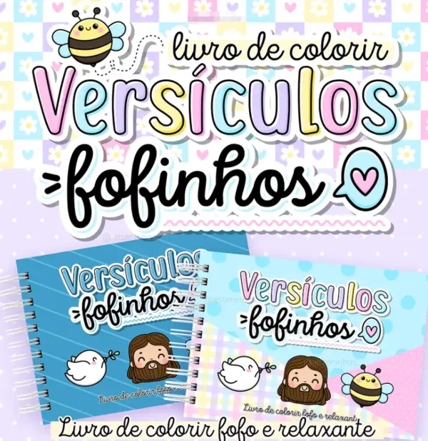 Kit Digital Livro de Colorir com Versículos Bíblicos