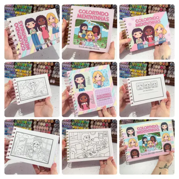 Kit Digital Livro para Colorir Meninas em PDF - Imagem 2