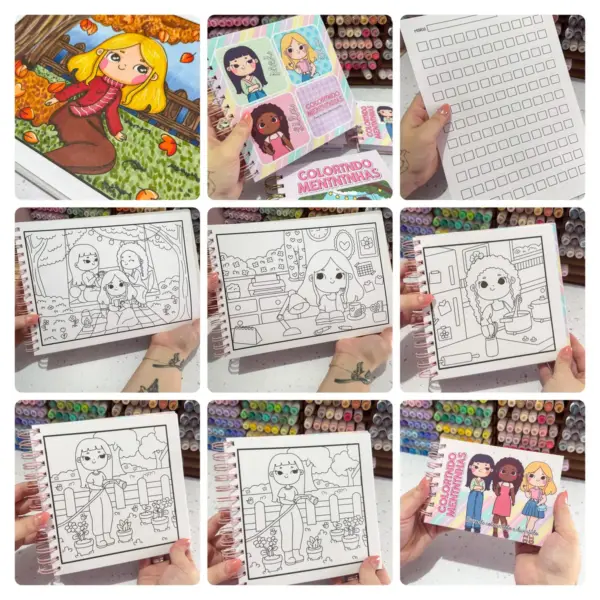 Kit Digital Livro para Colorir Meninas em PDF - Imagem 3