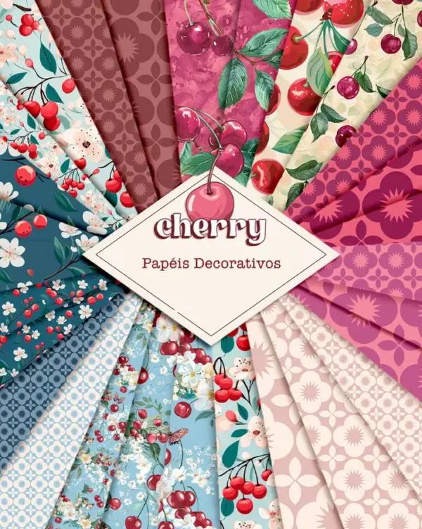 Kit Digital Cherry: Arquivos PNG para Sublimação - Imagem 2