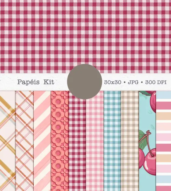 Kit Digital Cherry: Arquivos PNG para Sublimação - Imagem 6