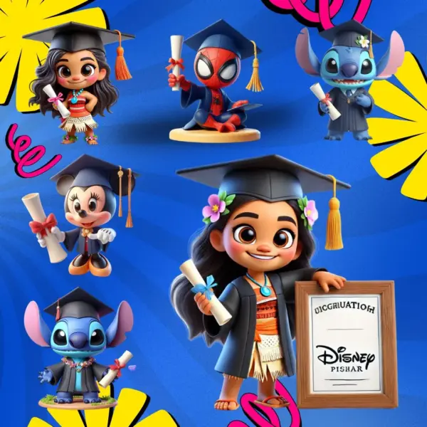 Kit Digital Formandos: Personagens Estilizados em PNG - Imagem 2