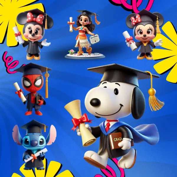 Kit Digital Formandos: Personagens Estilizados em PNG - Imagem 3