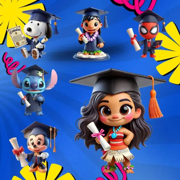 Kit Digital Formandos: Personagens Estilizados em PNG - Imagem 5