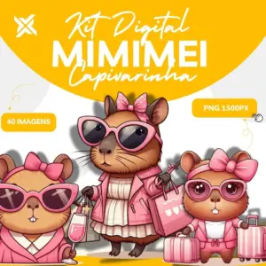 Kit Digital Capivara - Arte Personalizada em PNG