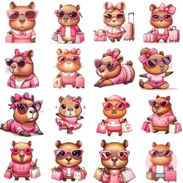 Kit Digital Capivara - Arte Personalizada em PNG - Imagem 2