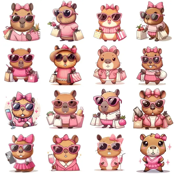 Kit Digital Capivara - Arte Personalizada em PNG - Imagem 3