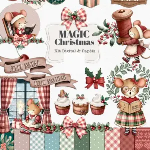 Kit Digital Magic Chrisma para Natal - Artes em PNG