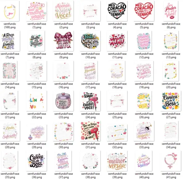 Frases Dia das Mulheres PNG Kit Digital Motivacional - Imagem 19