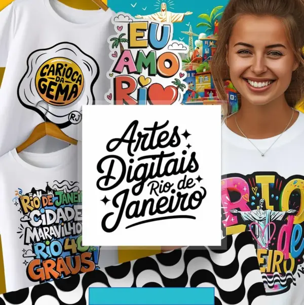 Kit Digital com Frases Icônicas do Rio de Janeiro RJ - Imagem 2