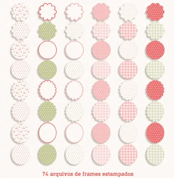 Kit Digital Cerejinhas Aquarela PNG Scrapbooking e Cartonagem - Imagem 6