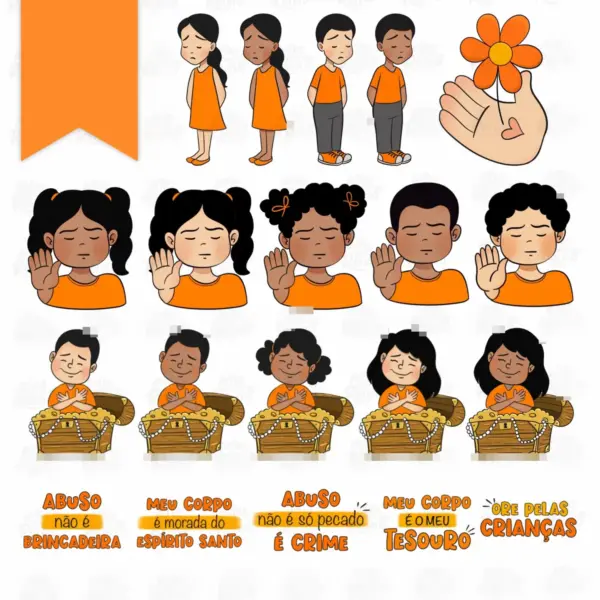 Kit Digital Maio Laranja PNG para Sublimação e Personalização - Imagem 3