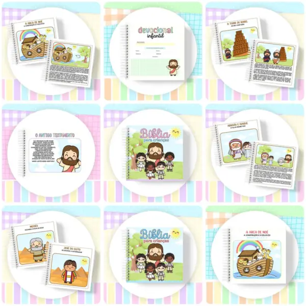 Kit Digital Bíblia Infantil PDF Histórias Bíblicas Crianças - Imagem 2
