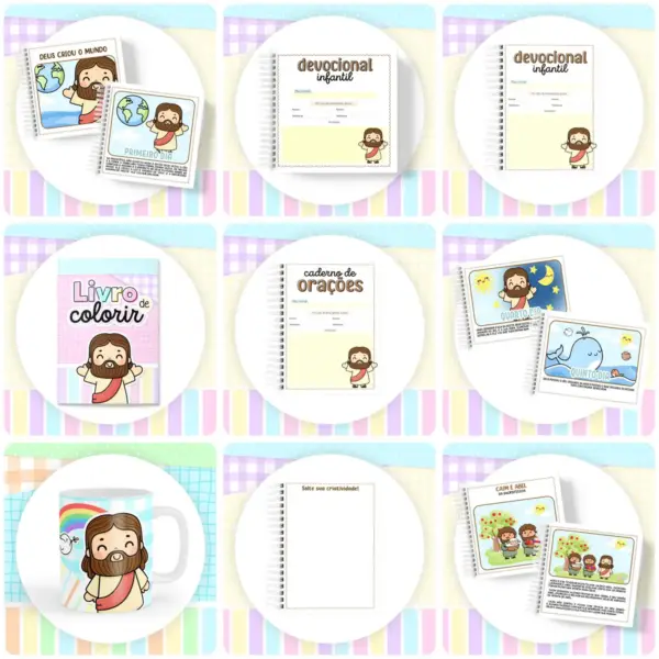 Kit Digital Bíblia Infantil PDF Histórias Bíblicas Crianças - Imagem 3