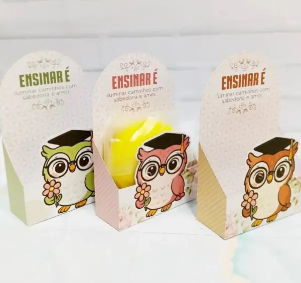 Kit Mini Cesta Sabonete Professor Presente Personalizado