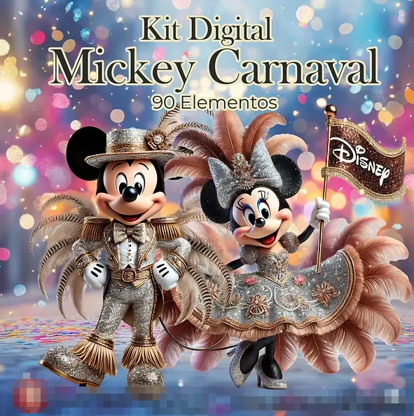 Kit Digital Mickey Carnaval PNG Festa Infantil 1 Kit Digital Mickey Carnaval PNG Festa Infantil