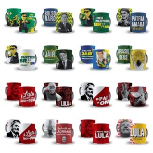 36 Artes Sublimação Caneca Bolsonaro Lula Eleições 2022 Png
