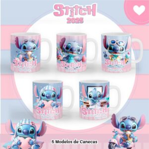 5 artes canecas stitch png e pdf artes canecas stitch