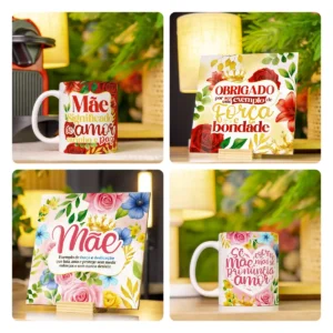 50 Designs Exclusivos para Canecas Dia das Mães em JPG
