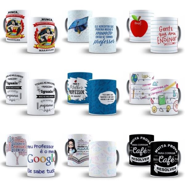 +500 Estampas Caneca Dia Dos Professores 2022 Corel Jpg Png