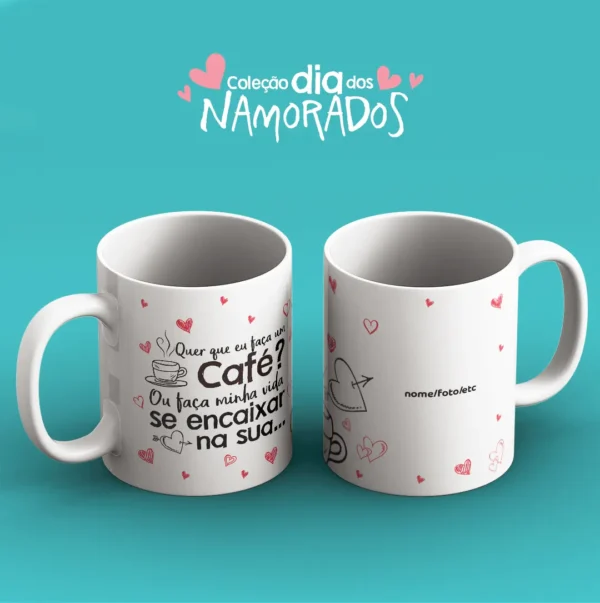 52 Designs Românticos para Canecas - JPG para Sublimação
