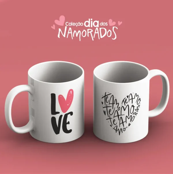 52 Designs Românticos para Canecas - JPG para Sublimação