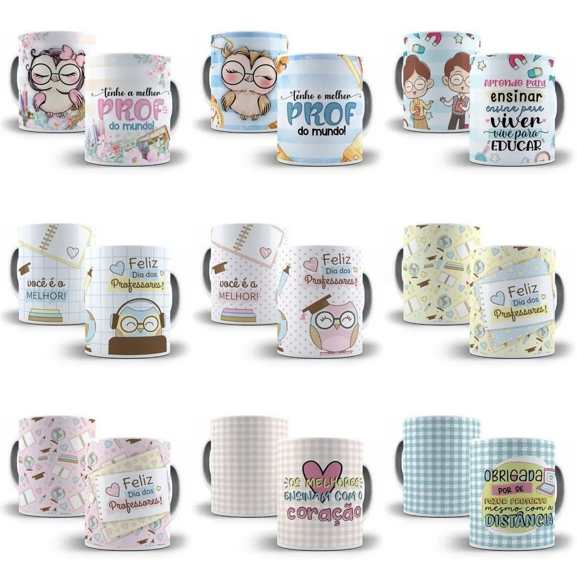 54 Estampas Sublimação Caneca Dia Dos Professores Em Corel