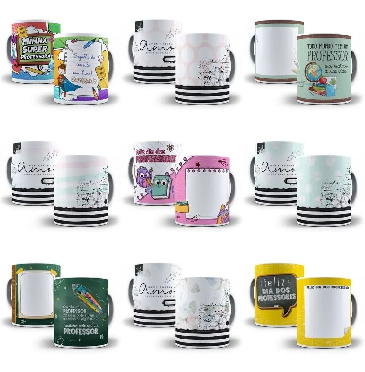 54 Estampas Sublimação Caneca Dia Dos Professores Em Corel