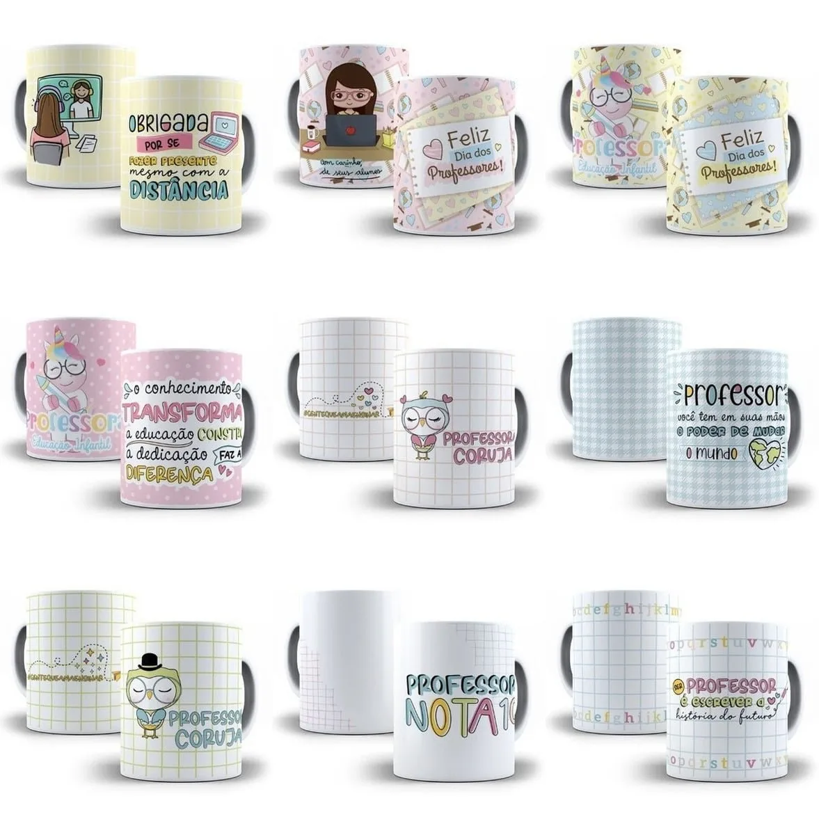 54 Estampas Sublimação Caneca Dia Dos Professores Em Corel