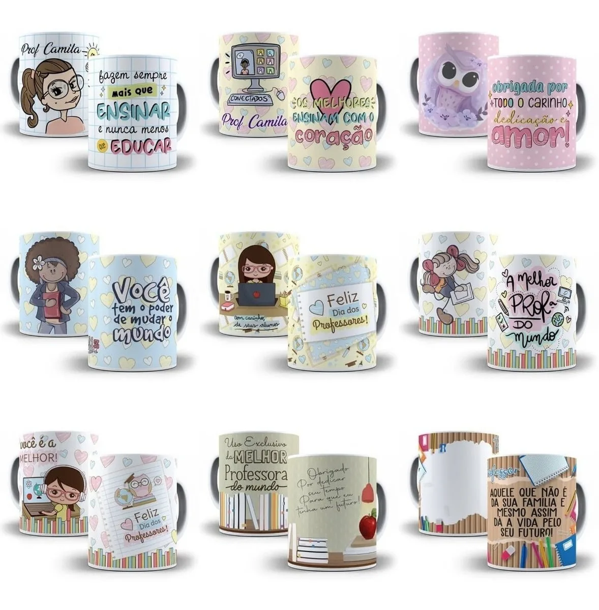54 Estampas Sublimação Caneca Dia Dos Professores Em Corel