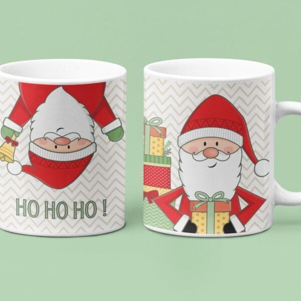 8 Artes Estampas Para Caneca Sublimação Natal Feliz  Em Jpg