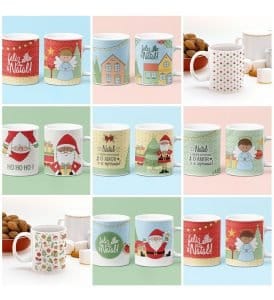 8 Artes Estampas Para Caneca Sublimação Natal Feliz  Em Jpg